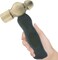 The Beadsmith Brass Ergo Hammer - Metal Elements - 5-inch ergonomic handle - 1LB weighted head with a 27mm Face - Ideal for metal stamping, jewelry making, wood & leather smithing DIY projects